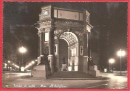 CARTOLINA VIAGGIATA ITALIA - TORINO DI NOTTE - Monumento All'Artigliere - Annullo TORINO 29 - 12 - 1940 - Autres Monuments, édifices