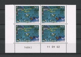 **WALLIS Et FUTUNA 2002 PosteN° 587 ** Neuf = MNH. Bloc De 4 Coin Daté Superbe. Meilleurs Voeux. Manuia) - Nuovi