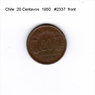 CHILE    20  CENTAVOS  1950  (KM # 177) - Chili