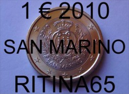 !!! N. 1 COIN/MONETA DA 1 € 2010 SAN MARINO UNC/FDC !!! - San Marino