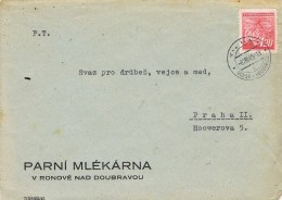 4386. Carta RONOV Nad DOUBRAVOU (checoslovaquia) 1945. - Briefe U. Dokumente