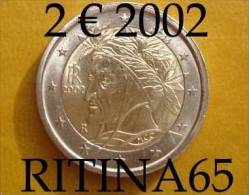!!! N. 1 COIN/MONETA DA 2 € ITALIA 2002 DANTE UNC/FDC !!! - Italia