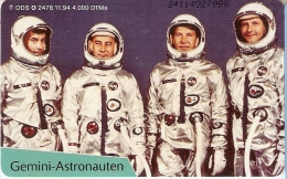 TARJETA DE ALEMANIA DE UNOS ASTRONAUTAS  DE TIRADA 4000 - Astronomie