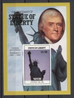 Nevis - 1986 Statue Of Liberty Block (1) MNH__(TH-12644) - St.Kitts En Nevis ( 1983-...)