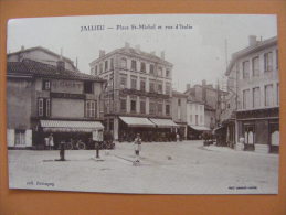 CPA Jallieu (38) - Place St Michel Et Rue D'Italie - Jallieu