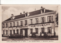 SELESTAT (Bas-Rhin) SCHLETTSTADT - HOTEL-RESTAURANT De La Gare Jean REBERT-RIEDI -COMMERCE- VOIR 2 SCANS - - Selestat