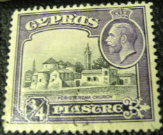 Cyprus 1934 Peristerona Church 0.75pi - Used - Zypern (...-1960)