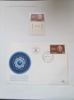 ISRAEL 1956 ALBERT EINSTEIN FDC AND M TAB STAMP - Neufs (avec Tabs)