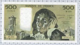 500 Francs Pascal, Ref Fayette 71-18, état NEUF - 500 F 1968-1993 ''Pascal''