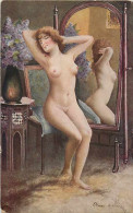 210485-Arno Von Riesen, Susses Nichtstun, Beautiful Nude Woman In Front Of A Mirror, S & G S I B No 1286 - Riesen, Arno Von