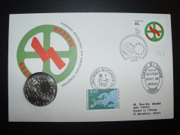 MONNAIE COIN MÜNZE 200 ESCUDOS PRESIDENCE PORTUGAL LISBOA CONSEIL EUROPE TIRAGE LIMITE 10ex. - Storia Postale