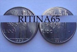 VARIANTE !!! LIRE 100 1990 FDC "99" CHIUSE E APERTE !!! - 100 Lire