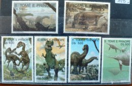 SAO TOME ET PRINCIPE Animaux Prehistoriques, Prehistoire. (Yvert N° 1180/85) ** MNH** - Prehistorisch