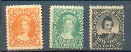 B52 - New Brun YT 5(*)-6(*)-9(*) - Unused Stamps