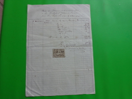 Note Des Debourses Et Honoraires----notaire-.jarnac Timbre  10 C De 1880 Quittances Recus Et Decharges - Unclassified