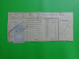 Reçu Jarnac En 1906 Pour Concession De Terrain-timbre Quittance De 25c.-- - Unclassified