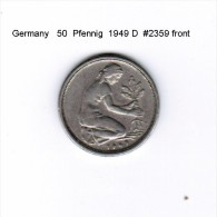 GERMANY   50  PFENNIG  1949 D  (KM # 104) - 50 Pfennig