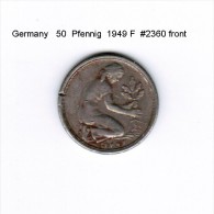 GERMANY   50  PFENNIG  1949 F  (KM # 104) - 50 Pfennig