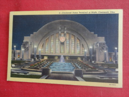 Ohio > Cincinnati -- Interior  Union Terminal At Night  1945 Cancel Ref 1055 - Cincinnati