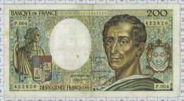 200 Francs Montesquieu, Ref Fayette 70-1, état TTB - 200 F 1981-1994 ''Montesquieu''