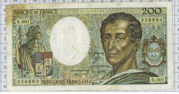 200 Francs Montesquieu, Ref Fayette 70-1, état TTB+ - 200 F 1981-1994 ''Montesquieu''