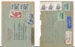 Pologne:  2 Lettres à Destination De La Belgique - Collections