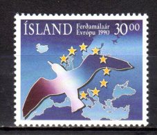 (SA0574) ICELAND, 1990 (European Tourism Year). Mi # 730. MNH** Stamp - Nuovi