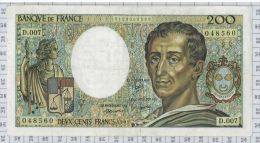 200 Francs Montesquieu, Ref Fayette 70-1, état TTB - 200 F 1981-1994 ''Montesquieu''