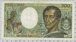 200 Francs Montesquieu, Ref Fayette 70-1, état TTB - 200 F 1981-1994 ''Montesquieu''