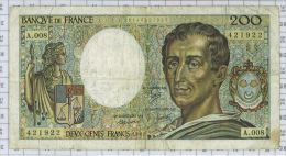 200 Francs Montesquieu, Ref Fayette 70-1, état TTB - 200 F 1981-1994 ''Montesquieu''