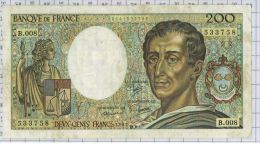 200 Francs Montesquieu, Ref Fayette 70-1, état TTB - 200 F 1981-1994 ''Montesquieu''