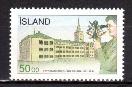 (SA0573) ICELAND, 1991 (Centenary Of The College Of Navigation). Mi # 757. MNH** Stamp - Nuevos