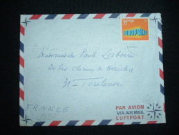 LETTRE PAR AVION POUR LA FRANCE TP EUROPA 1969 à 70 OBL. MEC. 12.1.70 - Lettres & Documents