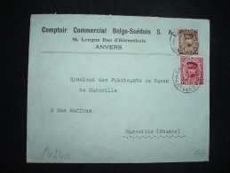 LETTRE POUR LA FRANCE TP 1F + 75C OBL. 4 IX 1932 ANTWERPEN ANVERS 6D + COMPTOIR COMMERCIAL BELGE SUEDOIS - Lettres & Documents