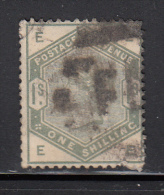 Great Britain Used Scott #107 1sh Victoria, Green Position EE - Oblitérés