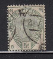 Great Britain Used Scott #104 5p Victoria, Green Position BH - Used Stamps