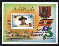 Uganda - 1982 Scouting Year Block MNH__(TH-4296) - Ouganda (1962-...)