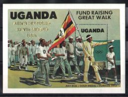 Uganda - 1985 Los Angeles Overprint Block MNH__(TH-4365) - Ouganda (1962-...)