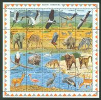 Uganda - 1989 Birds And Animals Sheet MNH__(THB-523) - Ouganda (1962-...)