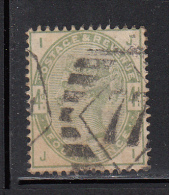 Great Britain Used Scott #103 4p Victoria, Green Position JI Cancel: Diamond '77' - Gebruikt