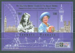 Vanuatu - 2000 Queen Mother Block MNH__(TH-9615) - Vanuatu (1980-...)