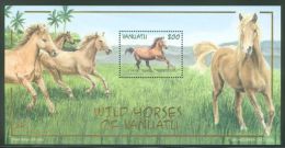 Vanuatu - 2002 Horses Block MNH__(THB-2476) - Vanuatu (1980-...)