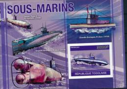 TOGO SHEET IMPERF SUBMARINOS SUBMARINES - Submarines