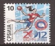 2012 X SERBIA SRBIJA SPORT EUROPA  PALLAMANO  NEVER HINGED - Balonmano