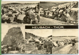 Heubach, 5 Felderkarte Um 1960/1970,  Verlag:, VEB Bild Und Heimat, POSTKARTE Ohne  Frankatur, Mit Stempel, - Hildburghausen