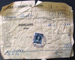 1966 Marca Da Bollo £ 4 Molise Bollo ESATTORIA E TESORERIA COMUNALE Gildone Campobasso Fiscale Italia - Fiscaux