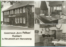 Gasthaus „Zum Falken“ Kahlert B. Neustadt Am Rennsteigum 1960/1970,  Verlag:, Straub & Fischer, POSTKARTE - Neustadt / Orla