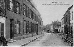 62  FRUGES   PAS DE CALAIS  - COLLEGE  ST  BERTULPHE  RUE  DU  PARADIS  -  CPA  N/B  9x14 BE - Fruges