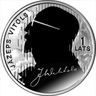 Latvia 2013 SILVER COIN 1 Lats Jazeps Vitols Komponist Light Coin Proof - Lettland