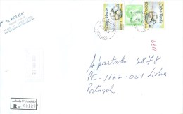 TIMBRES - STAMPS - LETTRE RECOMMANDÉ - CAP VERT POUR PORTUGAL - ASTROLABE - TIMBRES CLOTURE DE SERIE - - Kap Verde